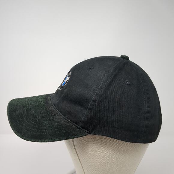 BMW Slideback Hat Black One Size Adjustable Embroidered Logo 6 Panel - Picture 3 of 9